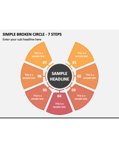 Simple Broken Circle - 7 Steps PPT Slide 1