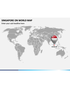Singapore on World Map PPT Slide 1