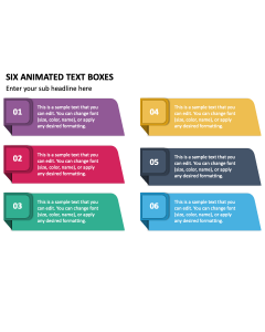 Six Animated Text Boxes PPT Thumbnail