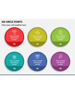 Six Circle Points PPT Slide 1