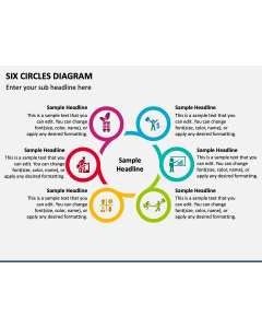 Six Circles Diagram PPT Slide 1
