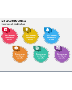 Six Colorful Circles PPT Slide 1