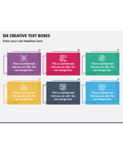 Six Creative Text Boxes PPT Slide 1