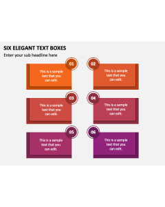 Six Elegant Text Boxes PPT Slide 2