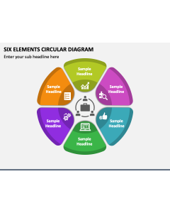 Six Elements Circular Diagram PPT Slide 1