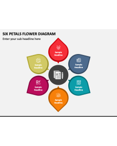 Six Petals Flower Diagram PPT Slide 1
