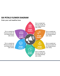 Six Petals Flower Diagram PPT Thumbnail