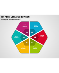 Six Pieces Versatile Hexagon PPT Thumbnail