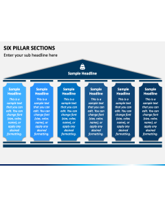 Six Pillar Sections PPT Slide 1