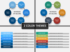 Six roles of selling PPT cover slide