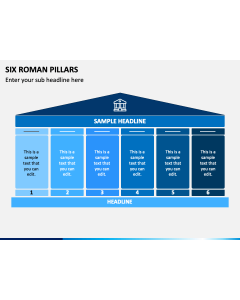 Six Roman Pillars PPT Slide 1
