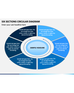 Six Sections Circular Diagram Slide 1