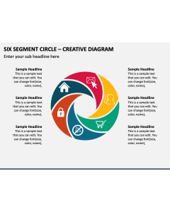 Six Segment Circle - Creative Diagram PPT Slide 1