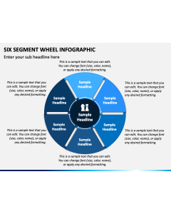 Six Segment Wheel Infographic PPT Slide 1