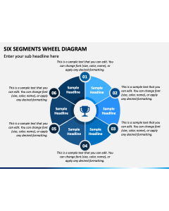 Six Segments Wheel Diagram PPT Slide 1