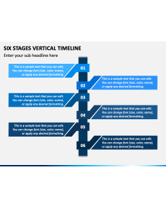 Six Stages Vertical Timeline PPT Slide 1