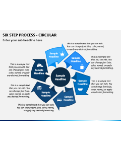 Six Step Process - Circular PPT Slide 1