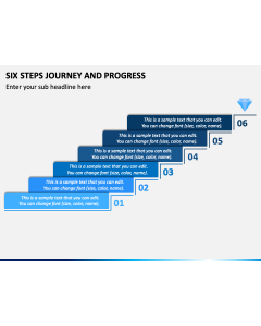 Six Steps Journey and Progress PPT Slide 1