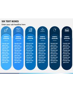 Six Text Boxes Slide 1