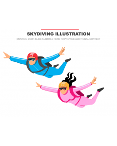 Skydiving Illustration PPT Slide 1