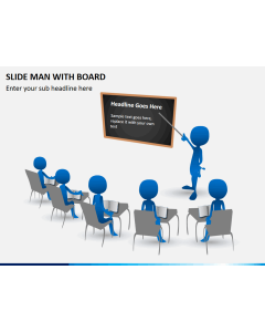 Slide man with board PPT slide 1