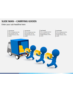 Slide man carrying goods PPT slide 1