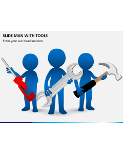 Slide man with tools PPT slide 1