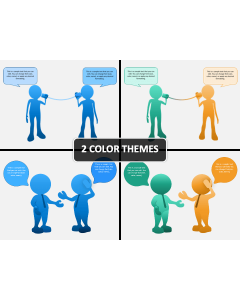 Slideman (3D Man) Communicating PPT Cover Slide