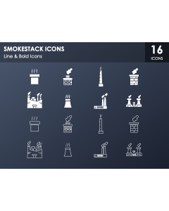 Smokestack Icons PPT Slide 1