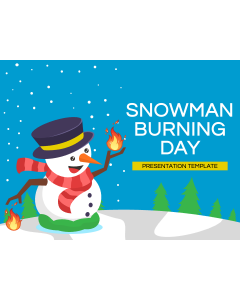 Snowman Burning Day PPT Slide 1