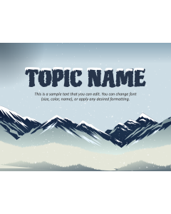 Snowy Mountains Theme PPT Slide 1
