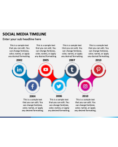 Social Media Timeline PowerPoint Slide 1