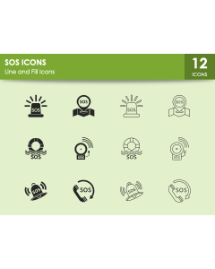 SOS Icons PPT Slide 1