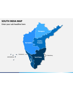 South India Map PPT Slide 1