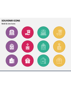 Souvenir Icons PPT Slide 1