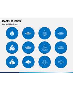 Spaceship Icons PPT Slide 1