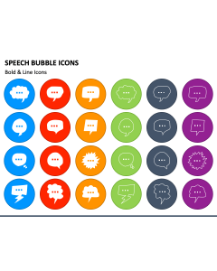 Speech Bubble Icons PowerPoint Slide 1