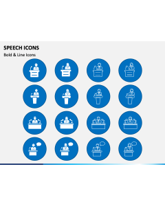 Speech Icons PPT Slide 1