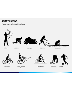 Sports icons PPT slide 1