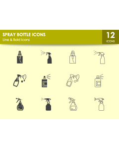 Spray Bottle Icons PPT Slide 1