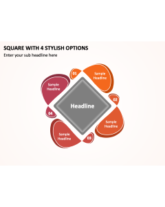 Square with 4 Stylish Options PPT Thumbnail