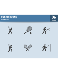 Squash Icons PPT Slide 1