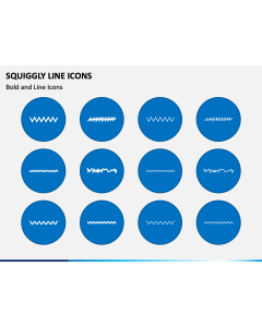 Squiggly Line Icons PPT Slide 1