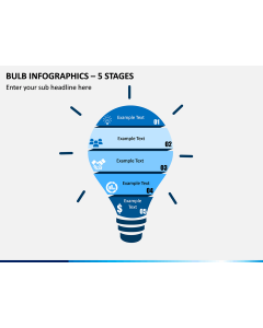 Bulb Infographics – 5 Stages PPT Slide 1