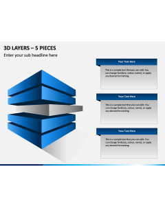 3d Layers – 5 Pieces PPT Slide 1