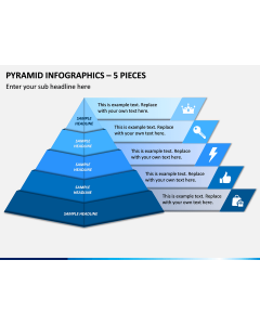 Pyramid Infographics – 5 Pieces PPT Slide 1