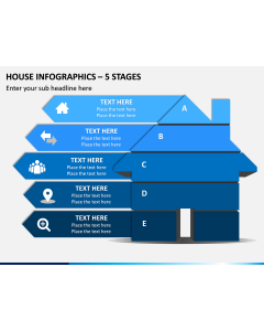 House Infographics – 5 Stages PPT Slide 1