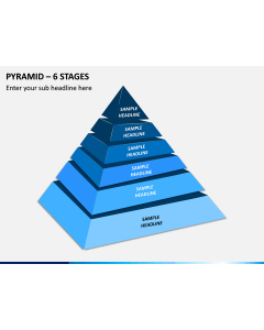 Pyramid – 6 Stages PPT Slide 1