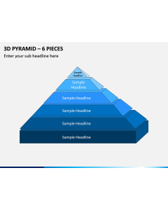 3d Pyramid – 6 Pieces PPT Slide 1