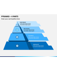 Pyramid – 4 Parts PPT Slide 1